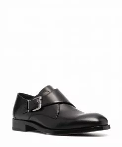 Versace Monk strap leather shoes