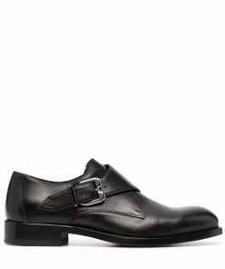 Versace Monk strap leather shoes