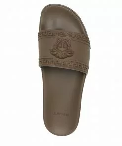 Versace Medusa-head open-toe slides