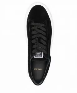 Versace Greca suede low-top sneakers