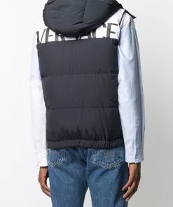 Versace logo-print padded gilet