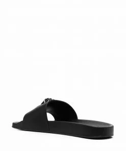 Versace La Medusa leather slides