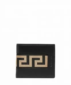 Versace Greca leather bi-fold wallet