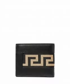 Versace Greca leather bi-fold wallet