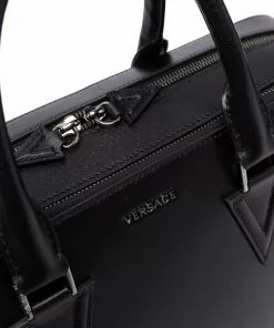 Versace logo-embellished briefcase