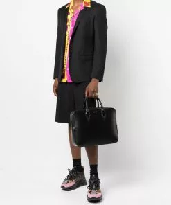 Versace logo-embellished briefcase