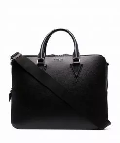 Versace logo-embellished briefcase