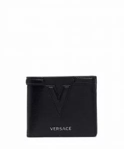 Versace logo-embossed wallet