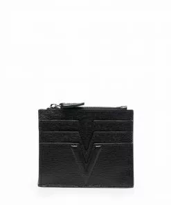 Versace logo-print cardholder