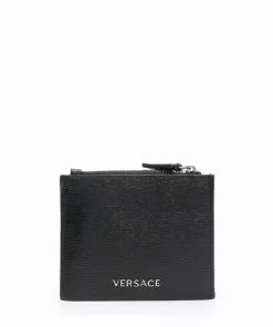 Versace Logo print cardholder 6 Versace logo-print cardholder