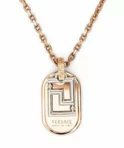 Versace Greca charm necklace