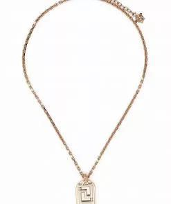 Versace Greca charm necklace
