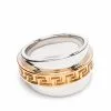 Versace Greca two tone ring 1 Versace Greca two-tone ring