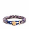 Versace Medusa woven-leather bracelet