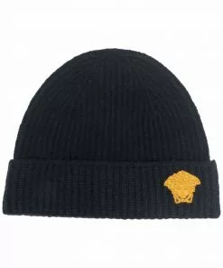 Versace Medusa embroidered beanie
