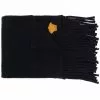 Versace embroidered-motif fringed-edge scarf