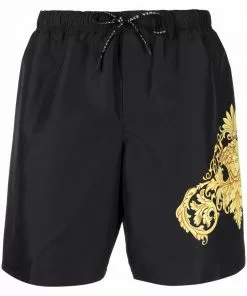 Versace Barocco-print swim shorts