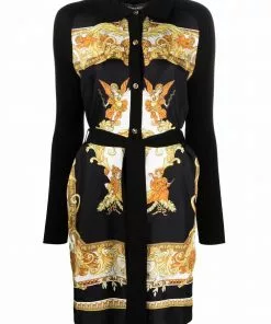 Versace Barocco print knitted dress