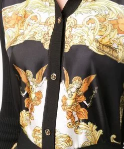 Versace Barocco print knitted dress