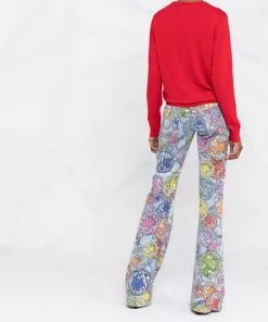 Versace logo-print wool jumper