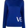Versace logo-intarsia roll-neck jumper