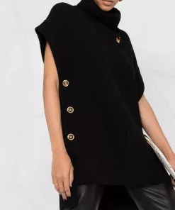 Versace Safety Pin ribbed knit cape 12 Versace Safety Pin ribbed knit cape