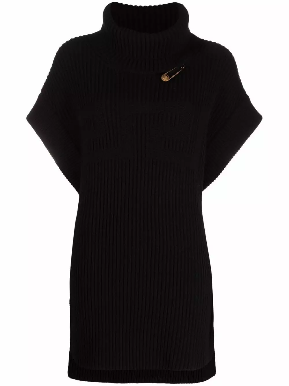 Versace Safety Pin ribbed knit cape 3 Versace Safety Pin ribbed knit cape
