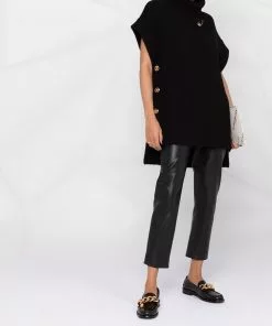 Versace Safety Pin ribbed knit cape 9 Versace Safety Pin ribbed knit cape