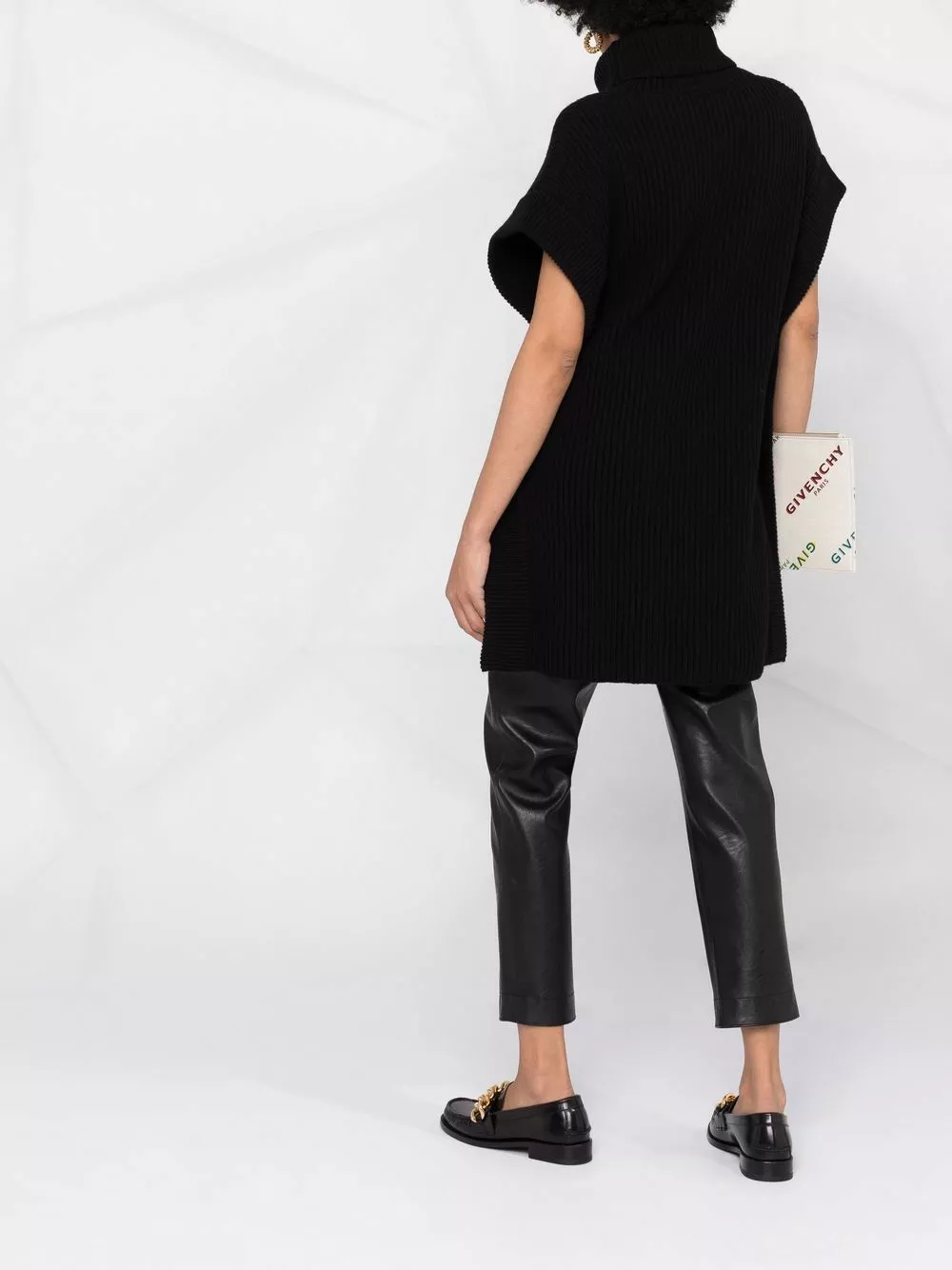 Versace Safety Pin ribbed knit cape 6 Versace Safety Pin ribbed knit cape