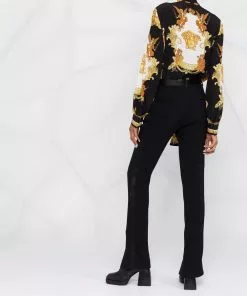 Versace Barocco print silk pussy bow shirt 13 Versace barocco-print silk pussy-bow shirt