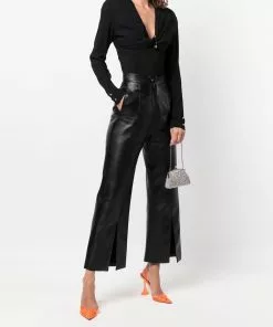 Versace safety pin-detail twist-front bodysuit