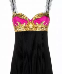 Versace Medusa Renaissance pleated top