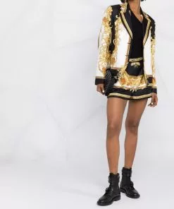 Versace Barocco print silk blazer