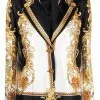 Versace Barocco print silk blazer