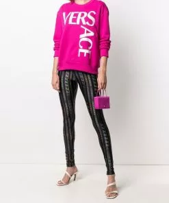 Versace Greca Neon-print leggings