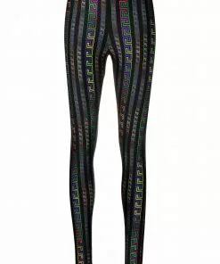 Versace Greca Neon-print leggings