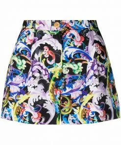 Versace Baroccoflage-print silk shorts