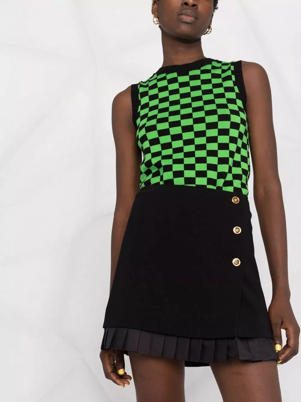 Versace Medusa button mini skirt 7 Versace Medusa button mini skirt