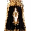 Versace trompe l'oleil pleated skirt