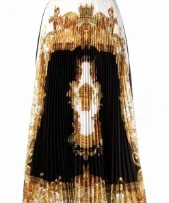 Versace trompe l'oleil pleated skirt