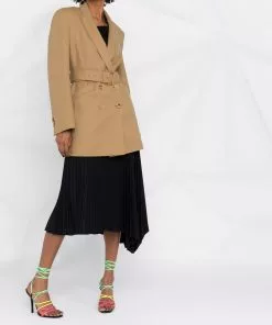 Versace double-breasted button-front working coat