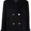 Versace crystal Medusa-button double-breasted peacoat