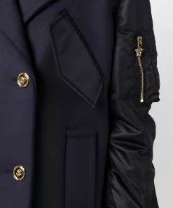 Versace Double breasted panelled peacoat 13 Versace double-breasted panelled peacoat