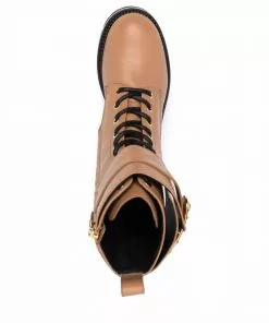 Versace Safety Pin leather boots