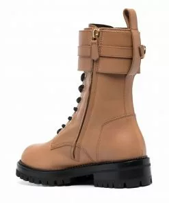 Versace Safety Pin leather boots