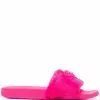 Versace La Medusa faux fur slides