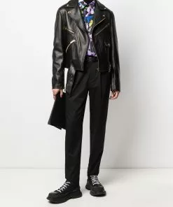 Versace Nappa leather biker jacket