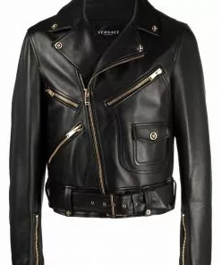 Versace Nappa leather biker jacket