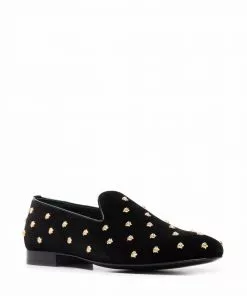 Versace Medusa stud almond-toe loafers