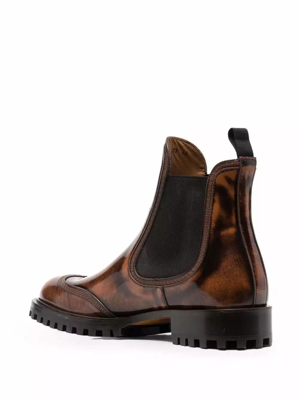 Versace Greca trim almond toe Chelsea boots 5 Versace Greca-trim almond-toe Chelsea boots